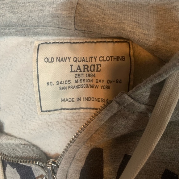 Old Navy gray zip up hoodie - Picture 2 of 5